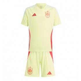 Baby Fußballbekleidung Spanien Auswärtstrikot EM 2024 Kurzarm (+ kurze hosen)